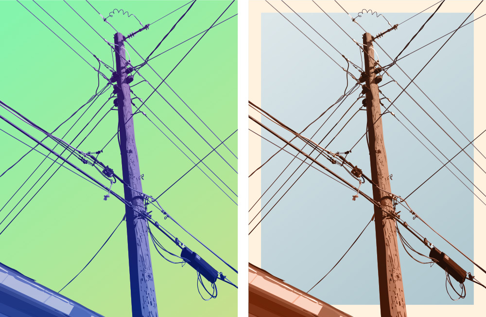 telephone poles artwork 1