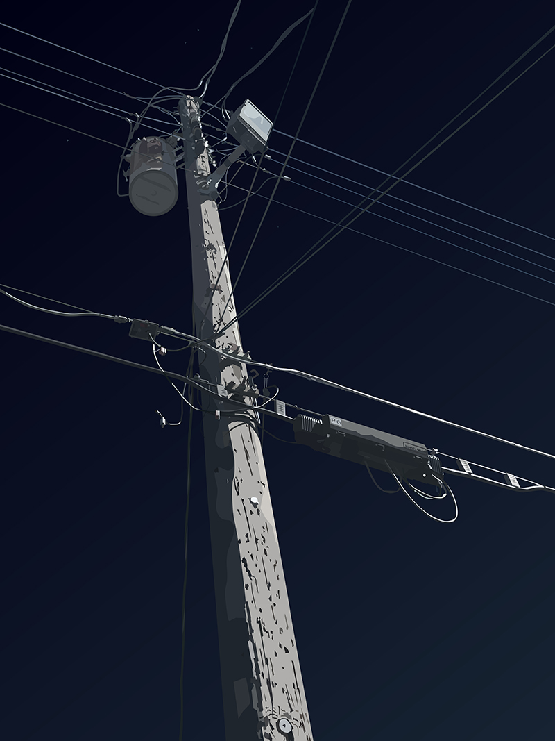 Telephone Pole Vector Art