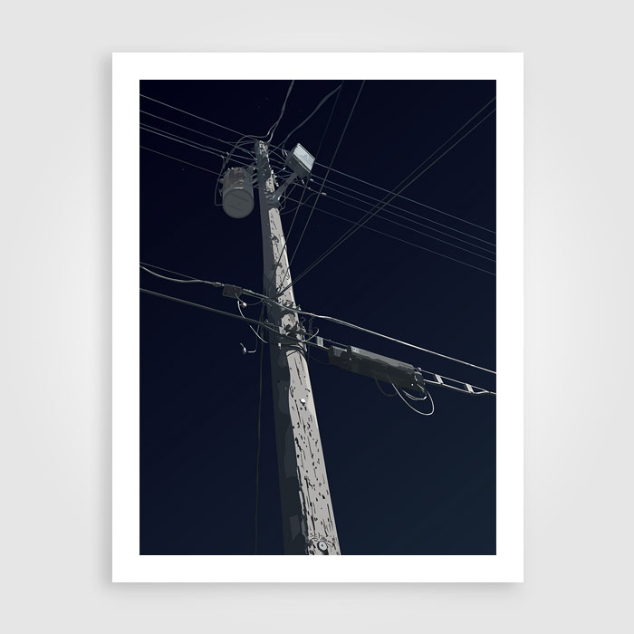 telephone poles - onyx